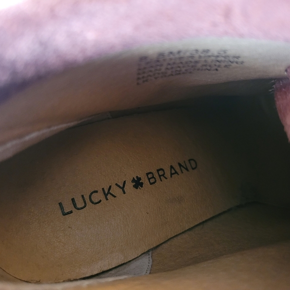 Lucky Brand Conyac Brown Distressed Leather Booties Ankle Boots Size 8.5 Boho - Picture 11 of 11